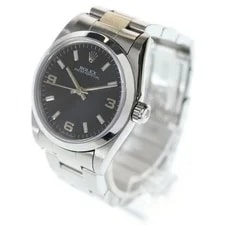 Rolex 77080 Oyster Perpetual Black Dial SS AT Stainless Automatic Y-number 4