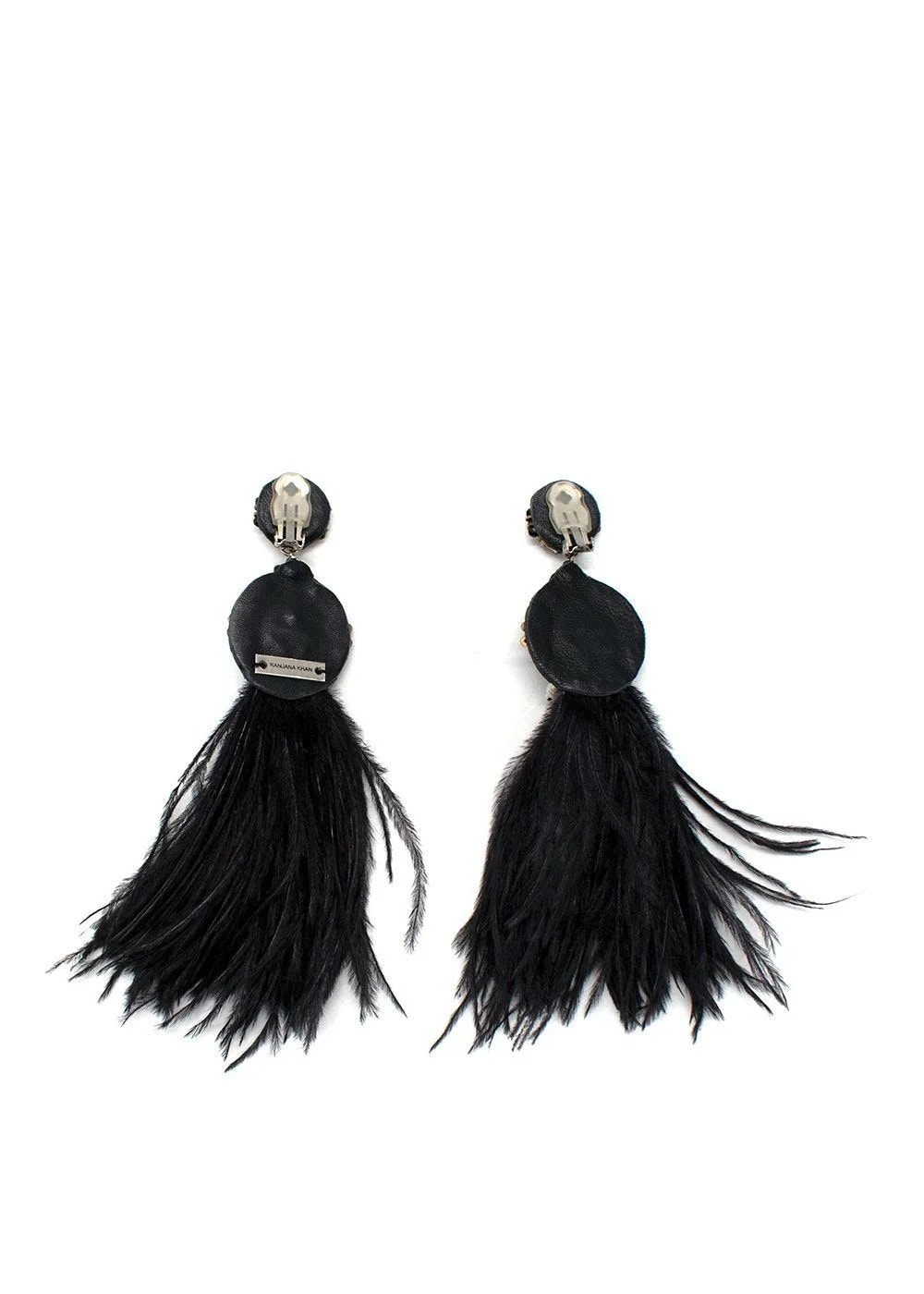 Ranjana Khan Embellished Feather Clip on 3