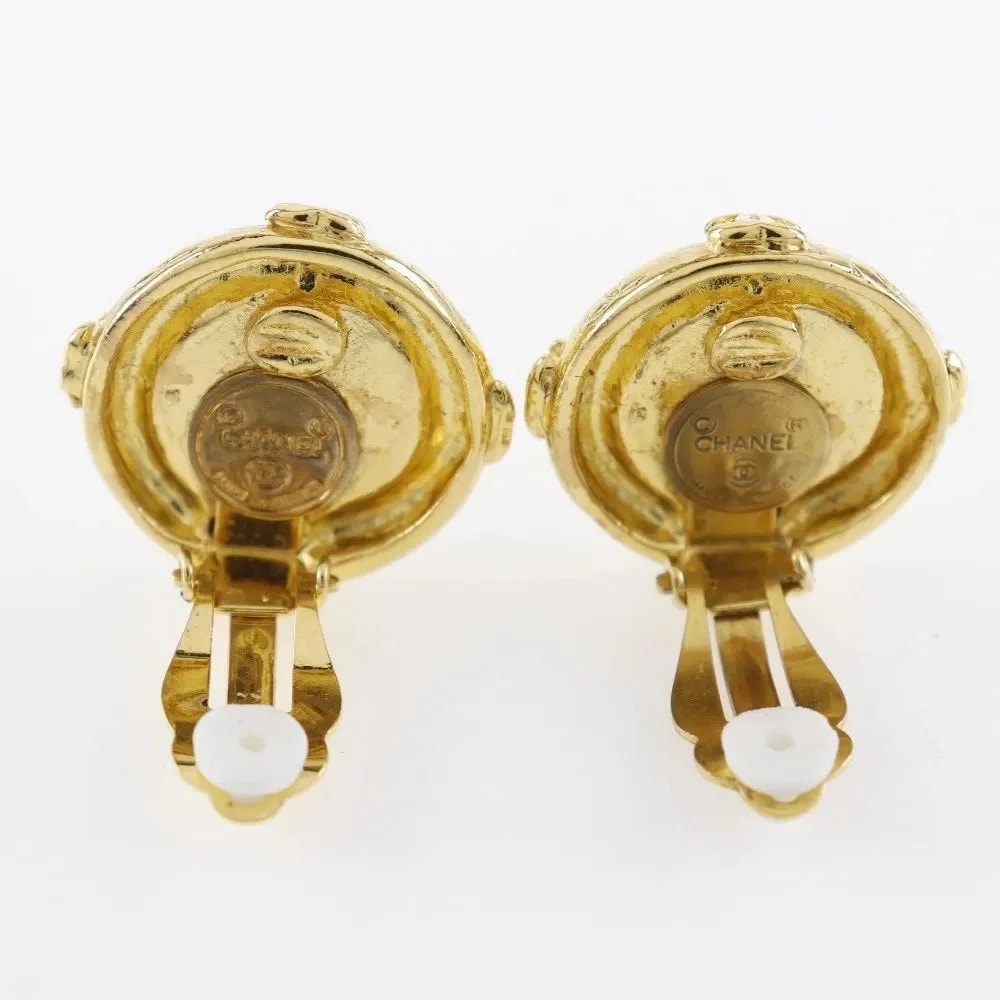 Chanel Cc Clip-On Metal Gold_plated Jewelry 3
