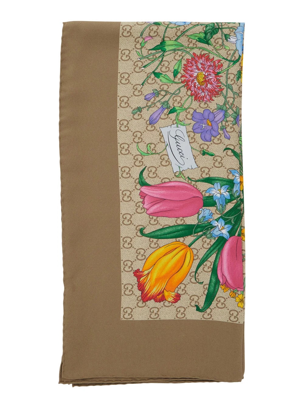 Gucci — Gucci Floral GG Twill Scarf — Scarfs — Accessory — resale