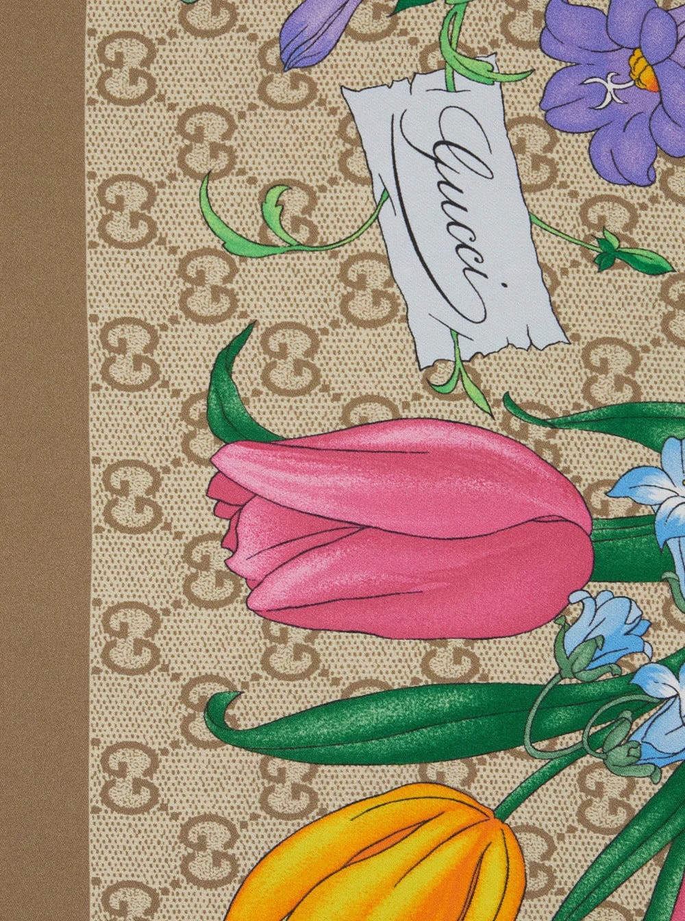 Gucci Floral GG Twill Scarf — Scarfs 3