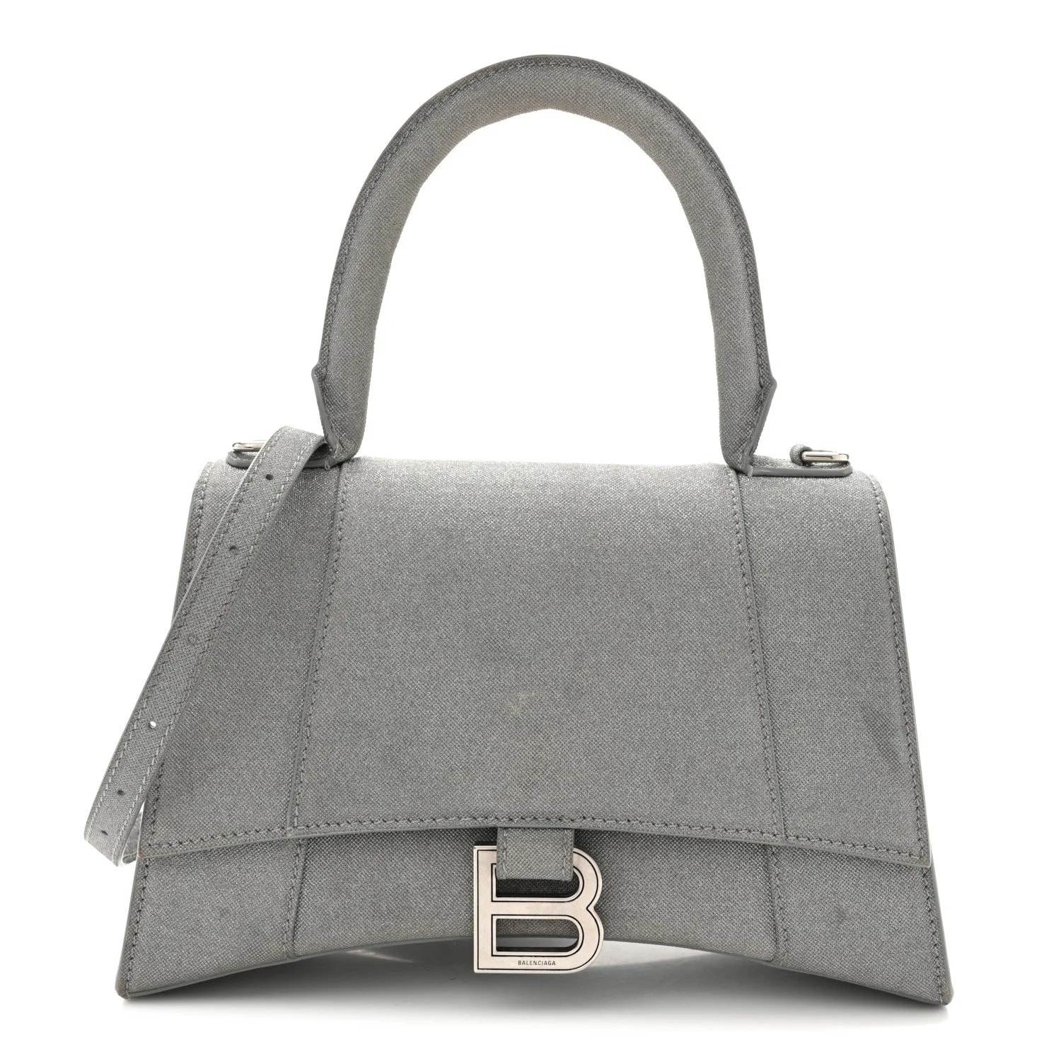 Balenciaga — Glitter Fabric Small Hourglass Top Handle — Handbag — resale