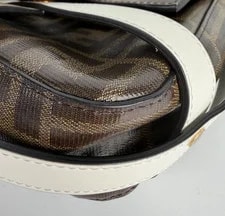 Fendi Glazed Fabric Cage Baguette Satchel in D5 4