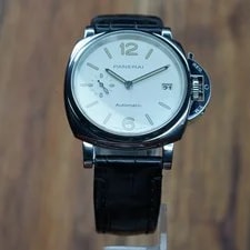 Panerai Luminor Due White Dial 38mm Steel Case Leather Strap Full Set PAM01043 3