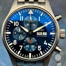 IWC — IWC Pilot's Chronograph Blue Dial 43mm IW378004 2023 Warranty Til 2031 — Watch — resale