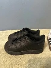 Superstar II Elastic Lace Size 6K & Adidas Samba OG El 1 Size 5K B&W 3