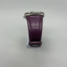 Joan Rivers Classics 38mm Silver Tone Purple Leather New Battery 4