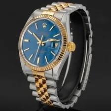 1984 Rolex Datejust 36, 16013, Steel & Yellow Gold, Blue Index Dial, Jubilee ... 2