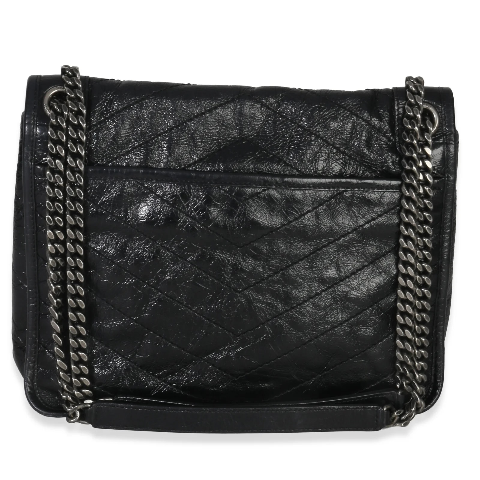 Saint Laurent Crinkled Medium Niki Chain Satchel 2
