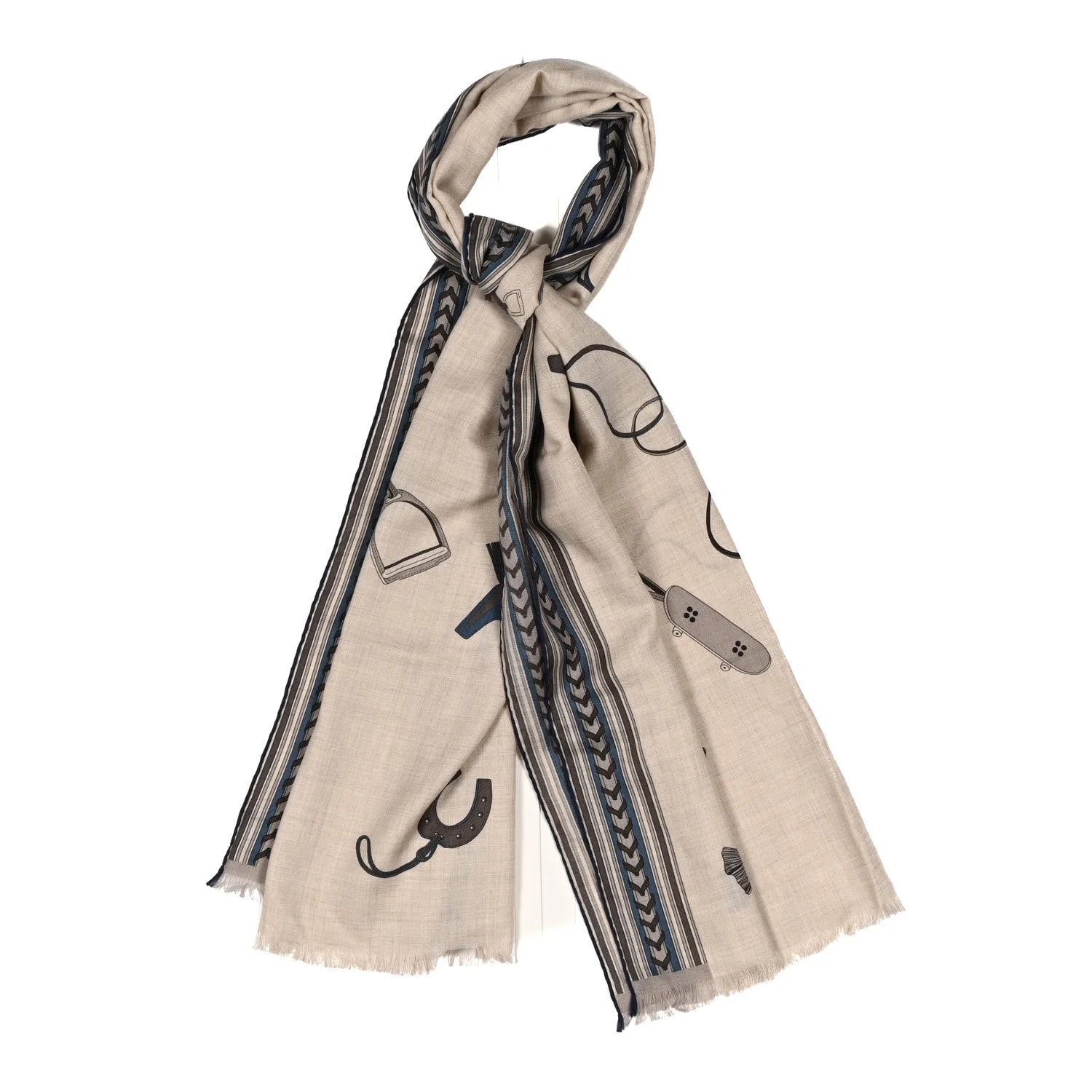 Hermès — et Rectangle Scarf Naturel — Accessory — resale
