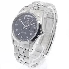 Tudor Prince Date 76200 36mm SS Black Dial Automatic Day-Date #C6116 2