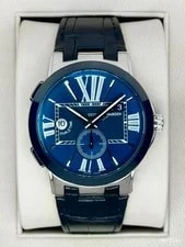 Ulysse Nardin — 2013 Ulysse Nardin Executive Dual Time 43mm 243-00 Stainless Steel Blue Dial — Watch — resale