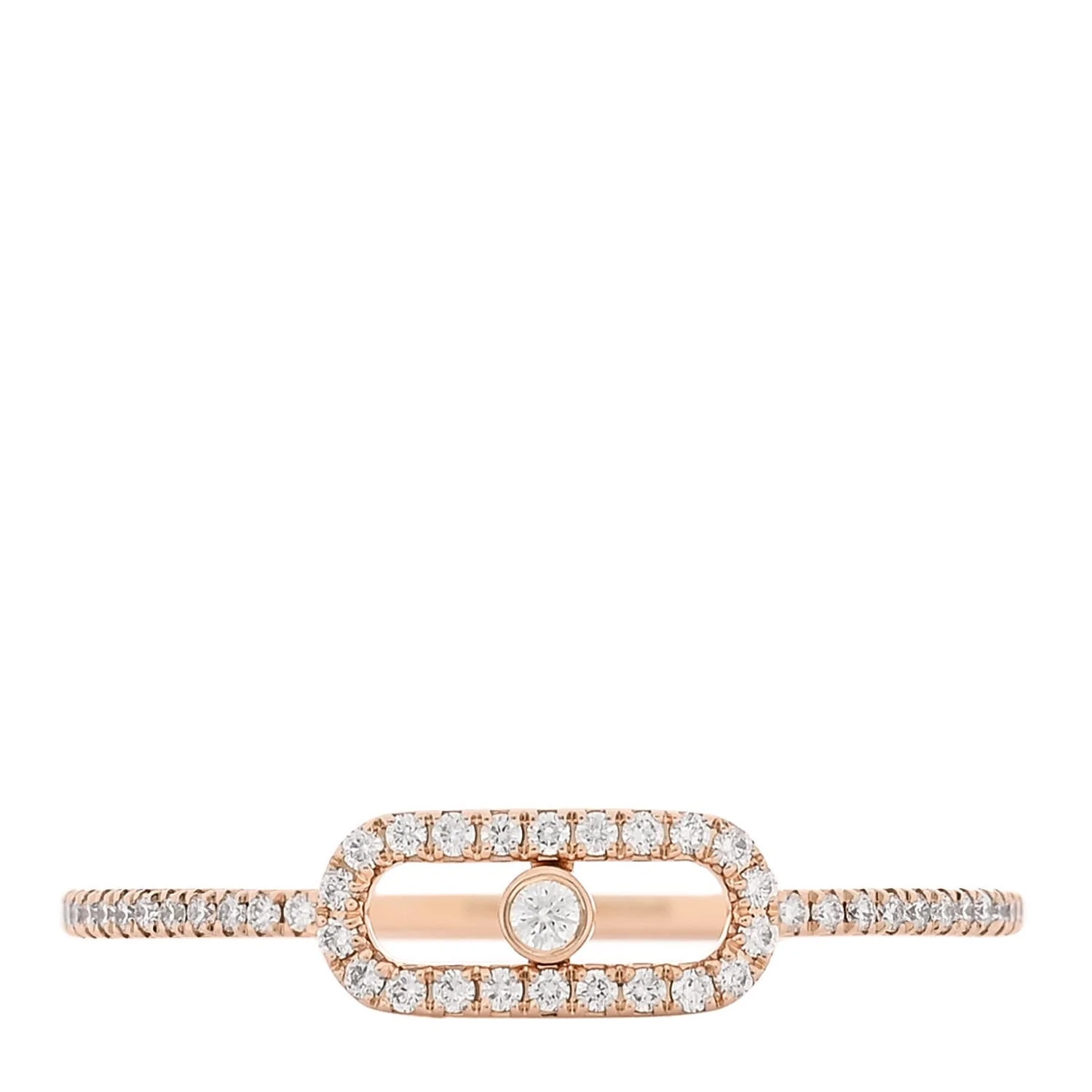 Messika — 18K Rose Gold Move Uno Pave 58 8.5 — Jewelry — resale
