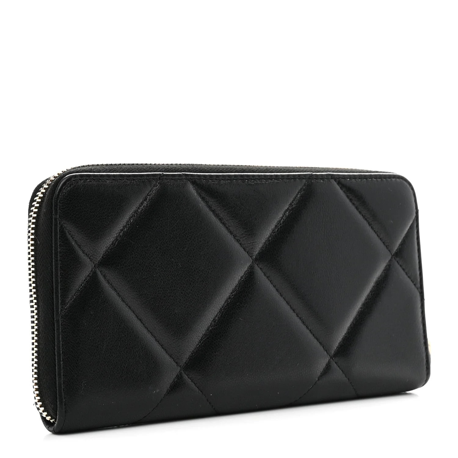 Shiny Chanel 19 Long Zipped Around Wallet 3