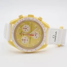 Swatch Omega Swatch Mission To the Sun Quartz Yellow Dial Strap SO33 2