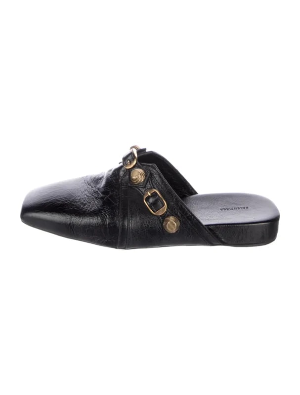 Balenciaga — Studded Accents Mules — Designer Shoe — resale