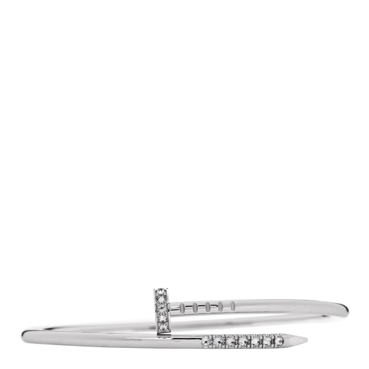 Cartier — 18K White Gold Small Juste Un Clou Reverse Set 15 — Jewelry — resale