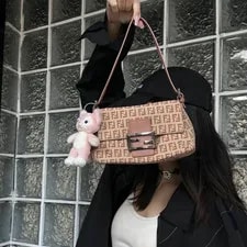 ☆☆☆Auth Fendi Mini Mamma Baguette & 3