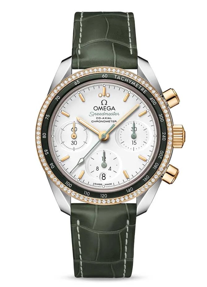 Worldofluxuryus — Omega Speedmaster Co-Axial Stainless Steel &Amp; 18K Yellow Gold &Amp; Diamonds — Watch — resale