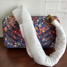 Gucci Marmont Logo Floral Print Cotton Crossbody Small #RB09 3