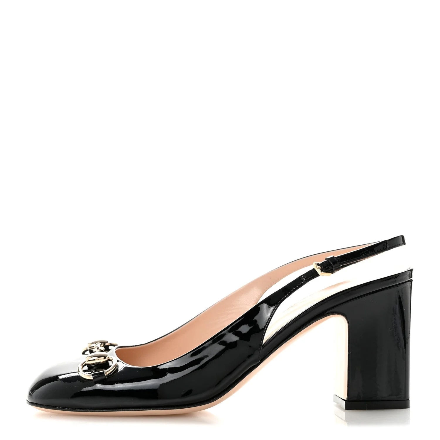 Gucci — Vernice Horsebit Lady Slingback 37 — Designer Shoe — resale