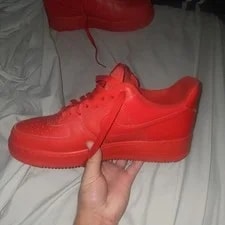 Nike Air Force 1 Low ’s Low Top Lace-Up Solid Athletic 3
