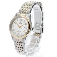 Tudor 1926 91351 28mm Ss/rg Silver Dial Automatic Date #C219 2