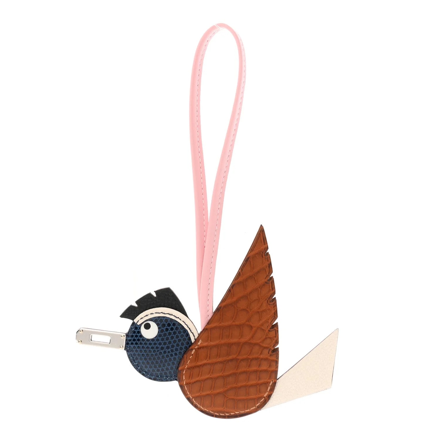 Hermès — Matte Birdy Bag Charm Fauve Nata Saphir Sakura — Accessory — resale