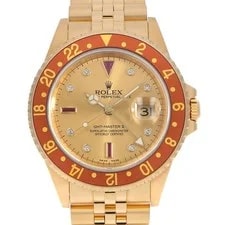 Rolex — Rolex GMT Master II 8P Diamond 3P Ruby 16718RG Champagne F Number Second Han... — Watch — resale