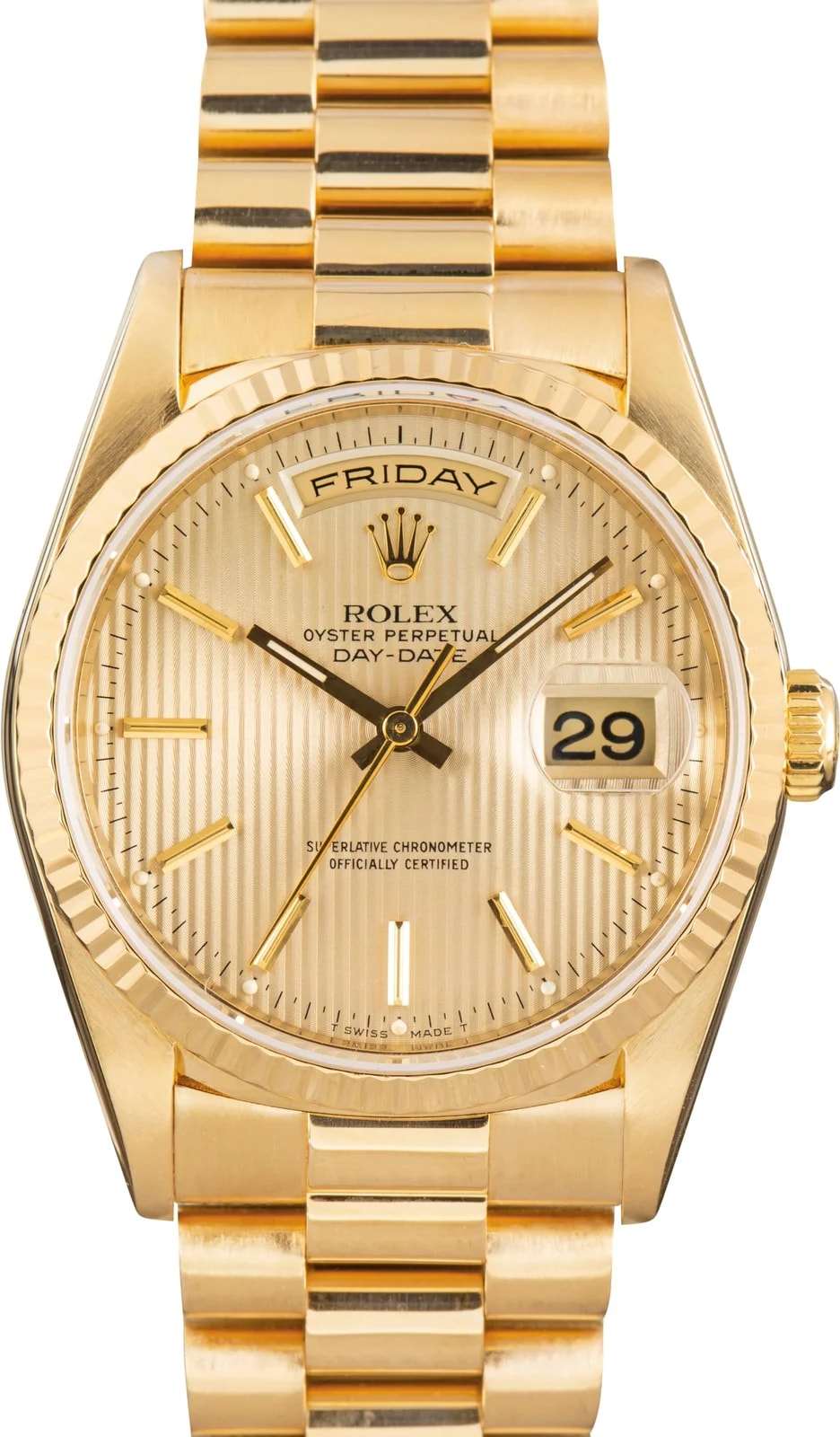 Rolex — Rolex Day-Date 36 Ref 18238 Champagne Tapestry Dial — Watch — resale