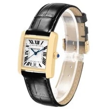 Cartier Tank Francaise Large Yellow Gold Silver Dial W5000156 4