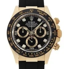 Rolex — Rolex Cosmograph Daytona 8P Diamond Gold Circle 116518LNG Black Random Numbe... — Watch — resale
