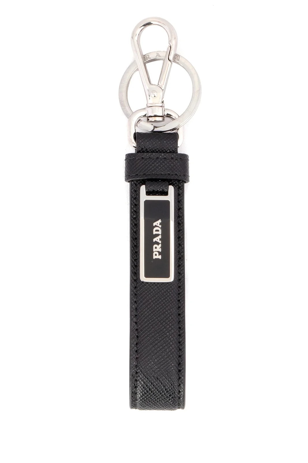 Prada — Prada Logo-Plaque Key Case — Acciaio-vitello Keychains — Accessory — resale