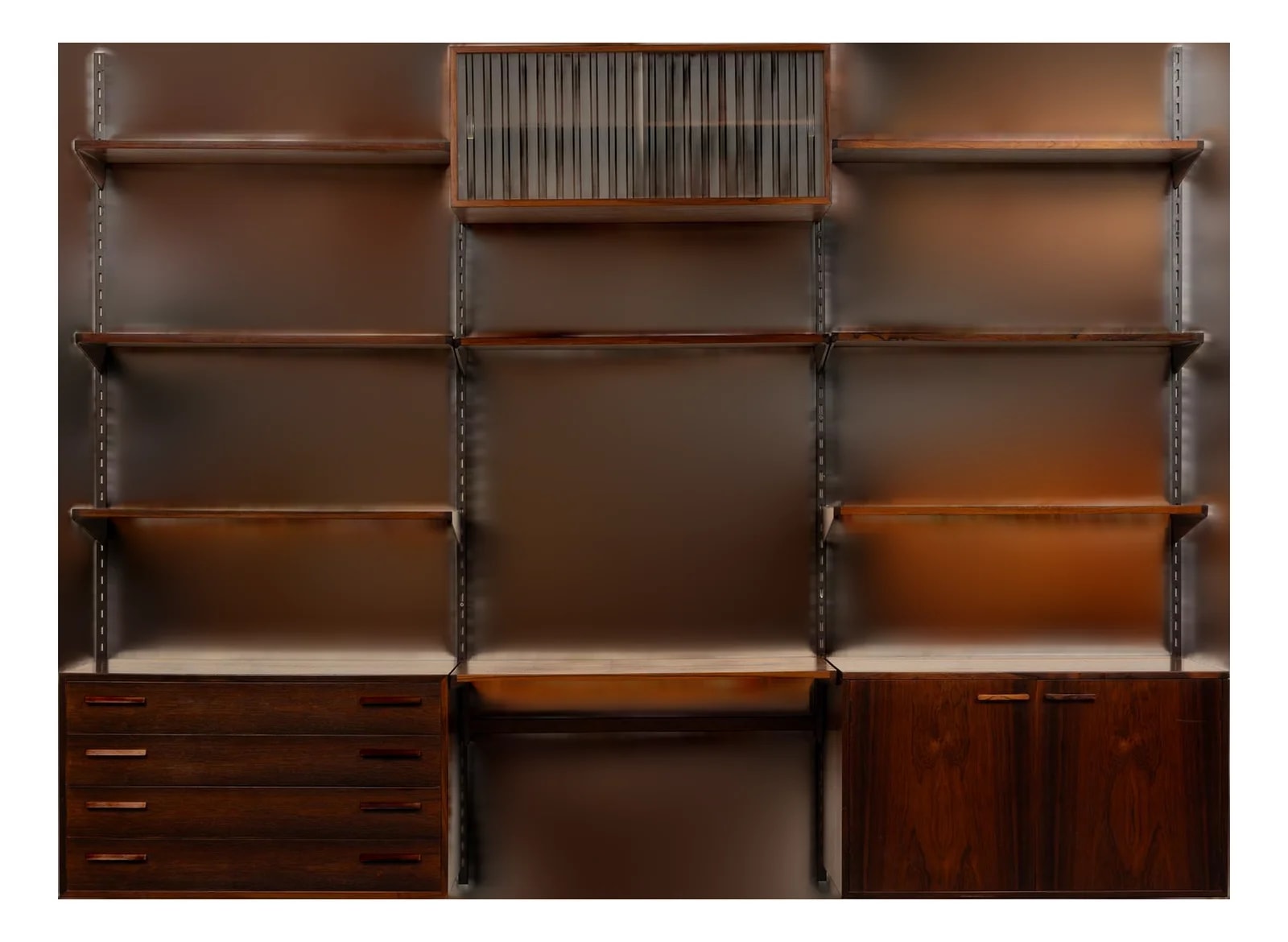 Kai Kristiansen — Kai Kristiansen's Fm Reolsystem Shelving System in 1960s W/Cabinets — Furniture — resale