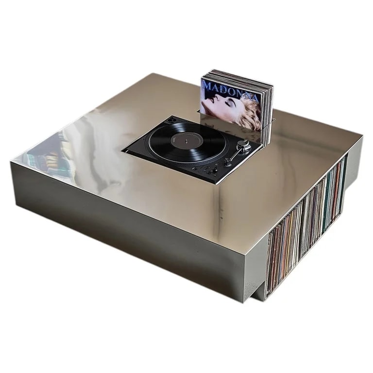 Slash Objects — XC-TurnTable Stainless Steel Coffee With Integrated Turntable — Furniture — resale