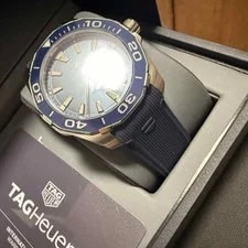 TAG Aquaracer Quartz Blue Rubber Strap for WAY101C.FC6153 43mm Diver 3