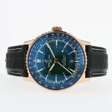 Breitling Navitimer Automatic Green Dial Solid 18kt Rose Gold 41mm R32310 2