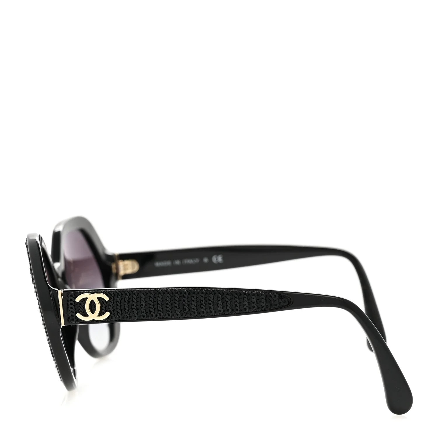 Acetate Sequin Round Sunglasses 5451-A 3