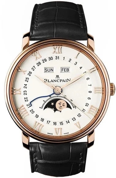 Worldofluxuryus — Blancpain Villeret Calendar Moonphase 18K Rose Gold — Watch — resale
