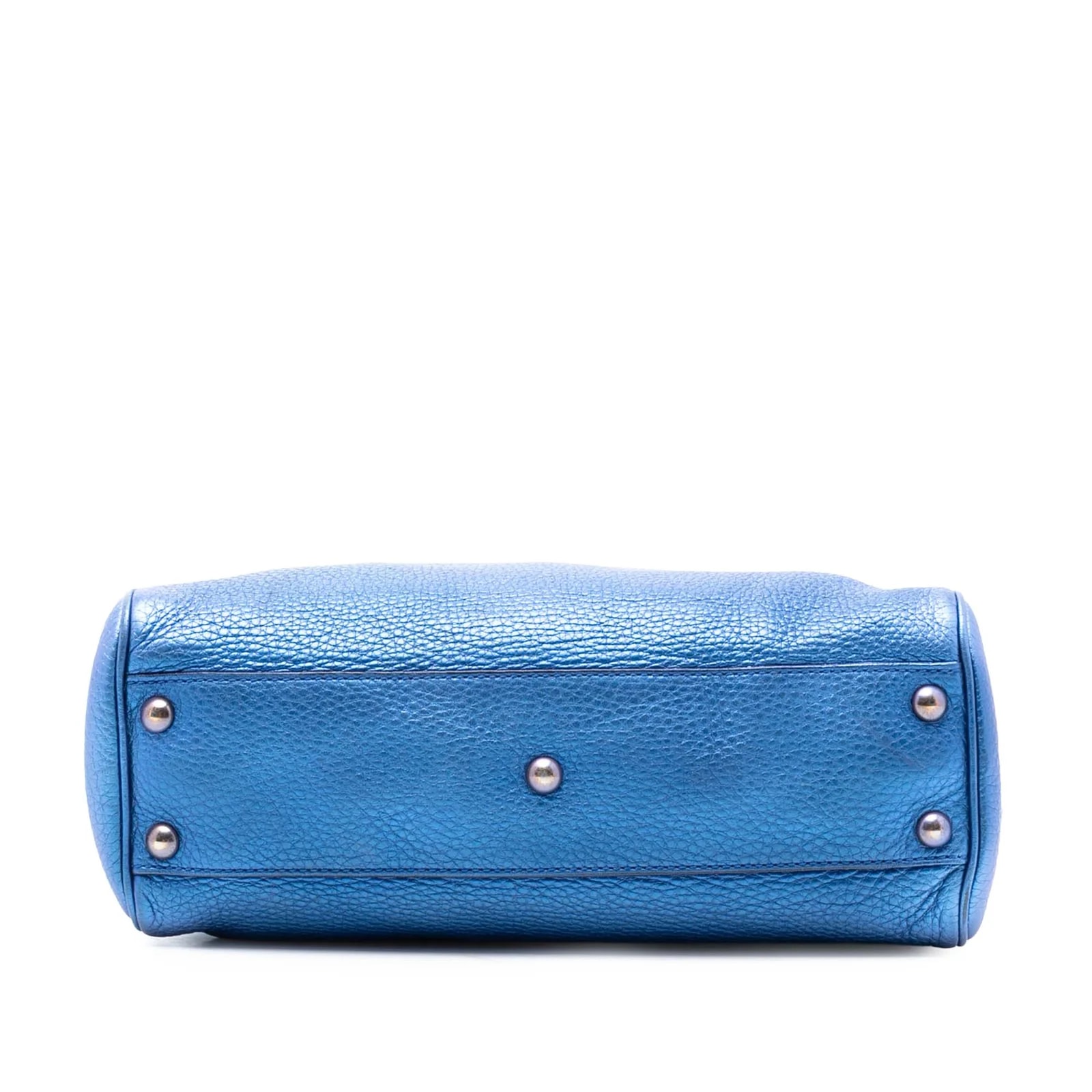 Small Metallic Bamboo Shopper Satchel 3