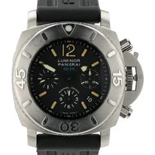 Panerai Luminor Submersible 1950 Chrono Black Dial Steel 47mm Automatic PAM00187 2