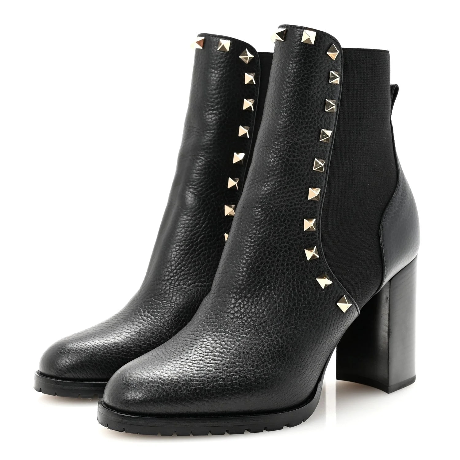 Grained Rockstud Chelsea 80mm Ankle 37 4