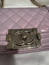 Authentic Chanel Boy Medium Flap in Light 4