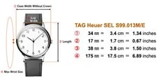 Near * TAG Heuer SEL S99.013M/E 34mm White Dial Boy's Quartz 3