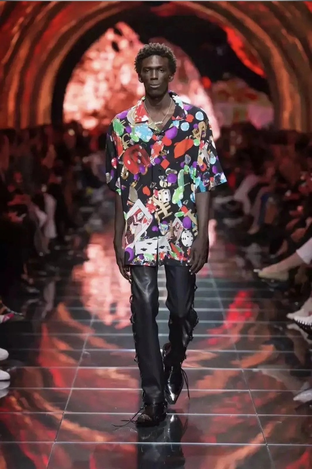 Balenciaga S/S 2019 Casino Motif Short Sleeve Shirt 2