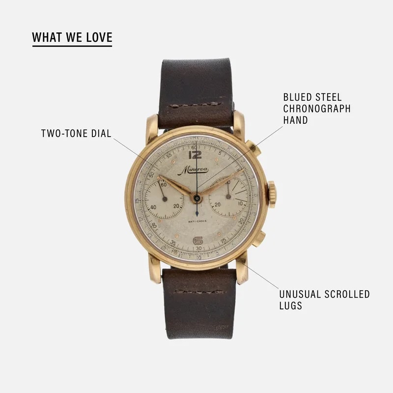 1950s Movado Chronograph in Yellow Gold 3