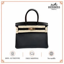 Noir — Hermes Birkin 30 89 Togo PHW Without Receipts Auth. — Handbag — resale