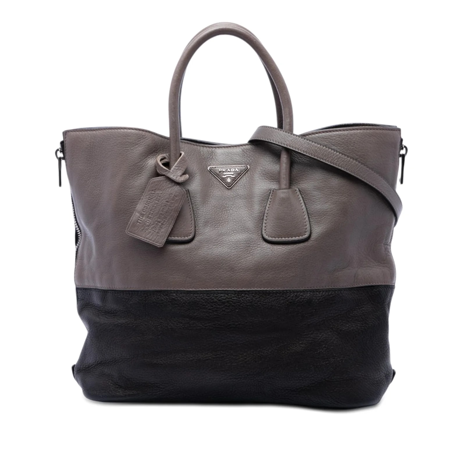 Prada — Cervo Side Zip Convertible — Handbag — resale