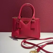 Auth Prada Galleria Double Zip Mini 2