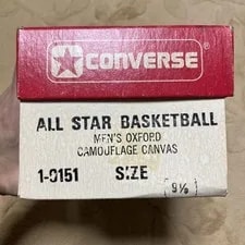 1980's Converse All Star Box Size 9.5 Camouflage 3